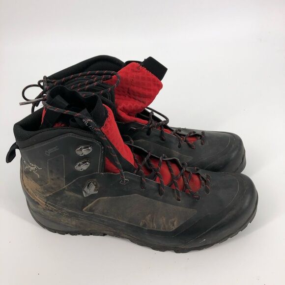 Arc’Teryx Bora 2 Mid GTX Hiking Boots Mens Size 13 Black Red Liner‎ main image 6